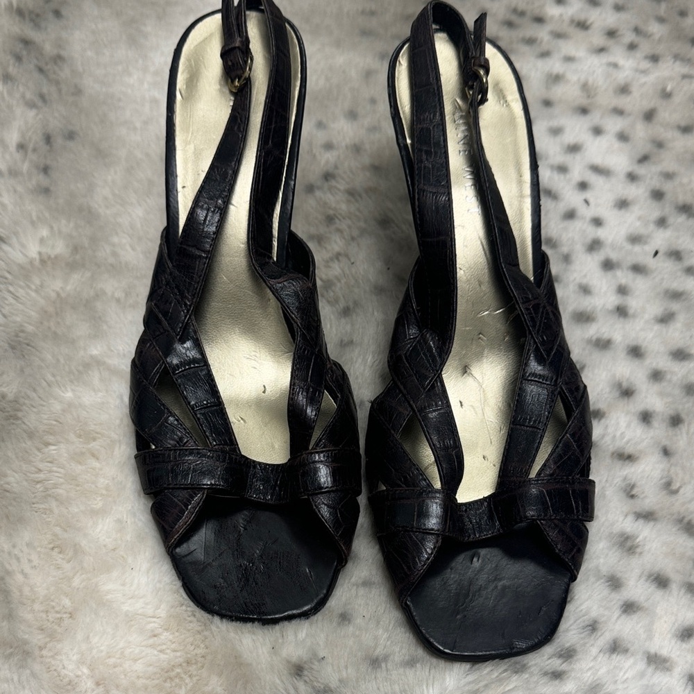 Nine West Black Strappy Sandals